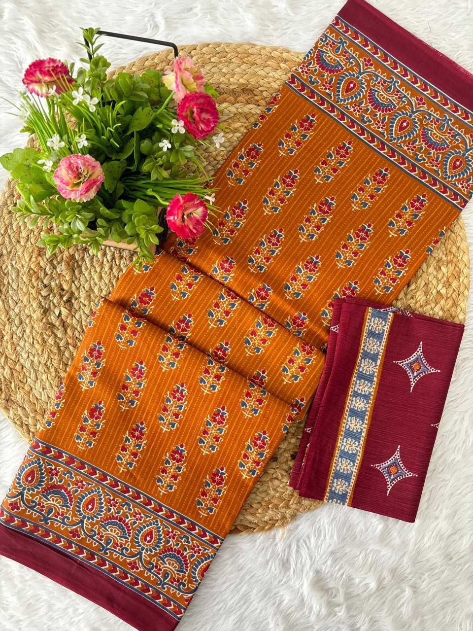 YNF COTTON KESH172 LKC07 SAREES WHOLESAL COTTON LINEN TRADITIOONAL FESTIVEL SAREES MANUFACTURER - Deevit International