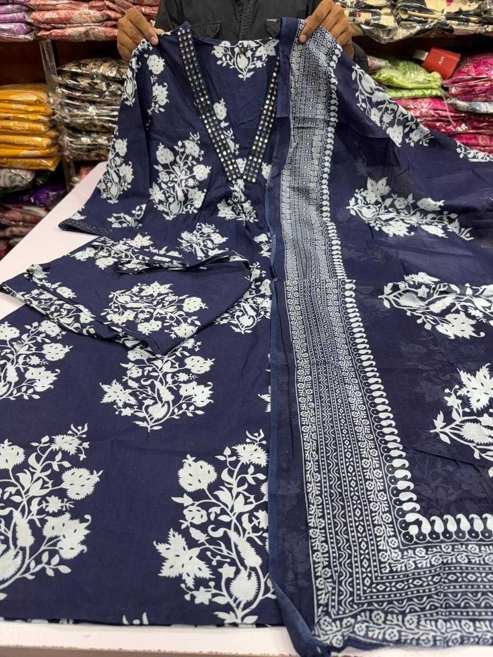 YNF COTTON KESH234 DSF01 WHOLESALER PRINTED SUITS COTTON ANARKALI L0NG SUITS MANUFACTURER - Deevit International