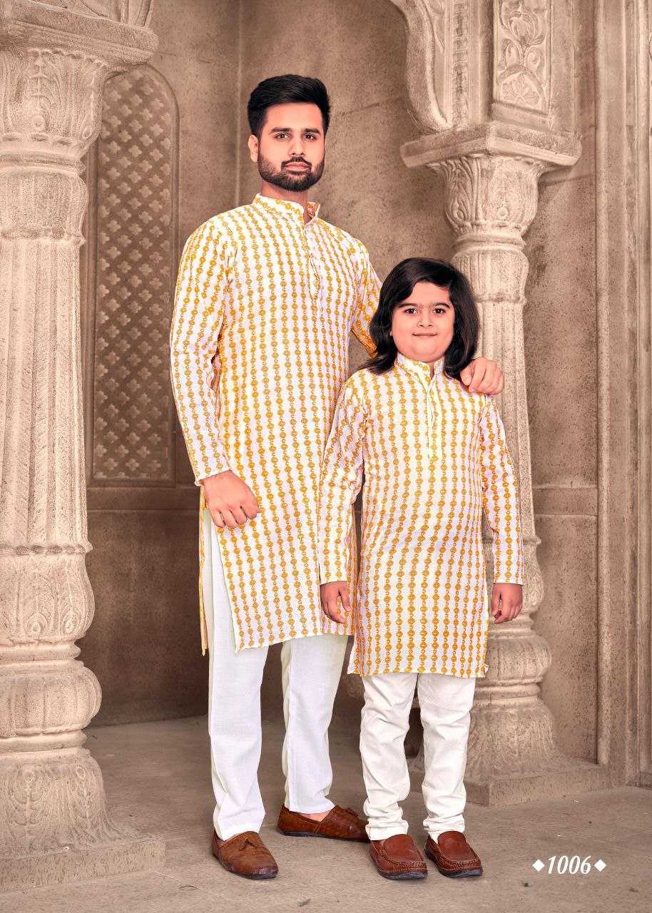 YNF COTTON KESH246  V-3 MENS WEAR WHOLESALE FATHER SON COMBO WEARS MANUFACTURER - Deevit International