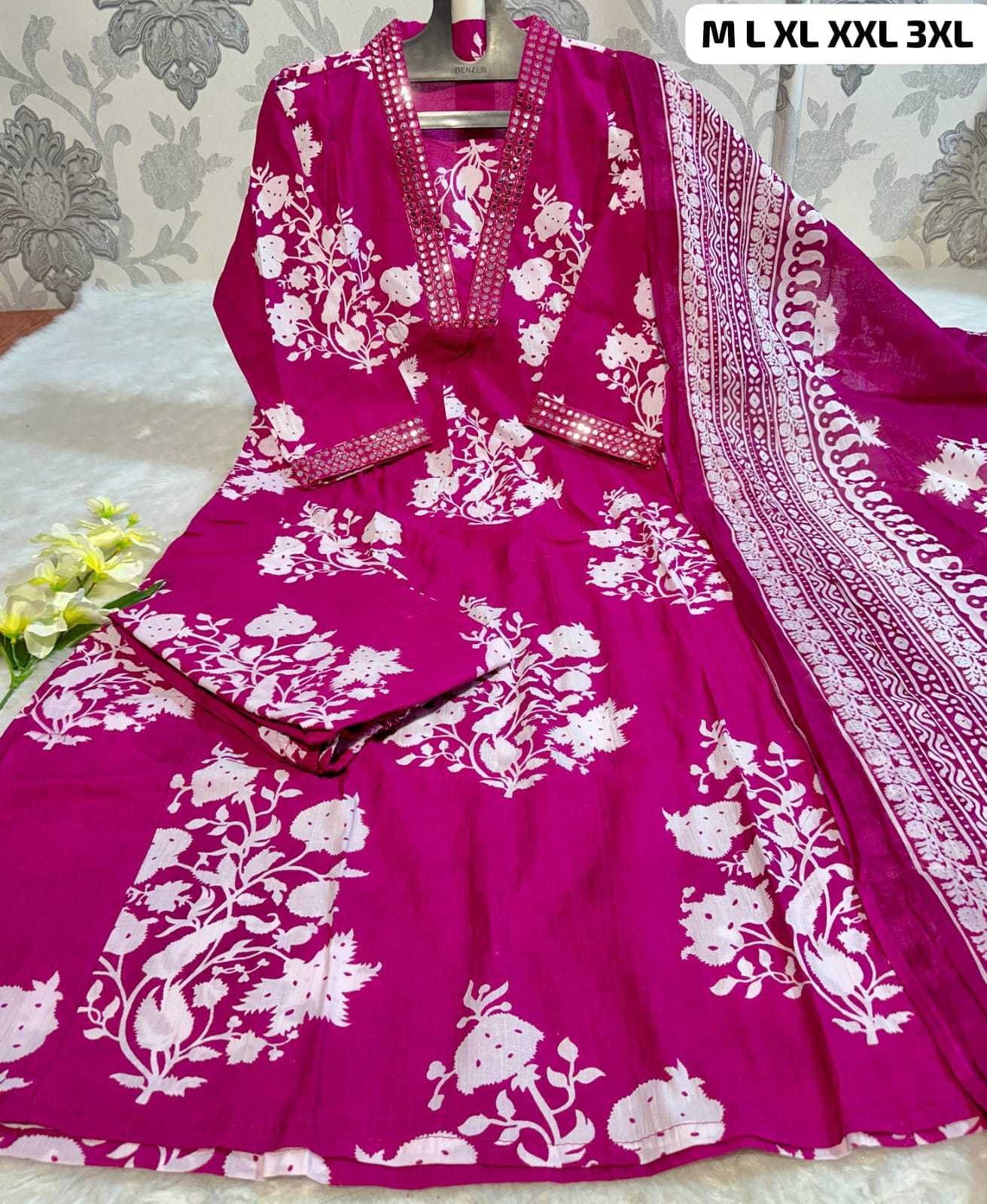 YNF COTTON KESH253 SNF01 SUITS & DRESSES WHOLESALE PRINTED COTTON ANARKALI SUITS MANUFACTURER - Deevit International