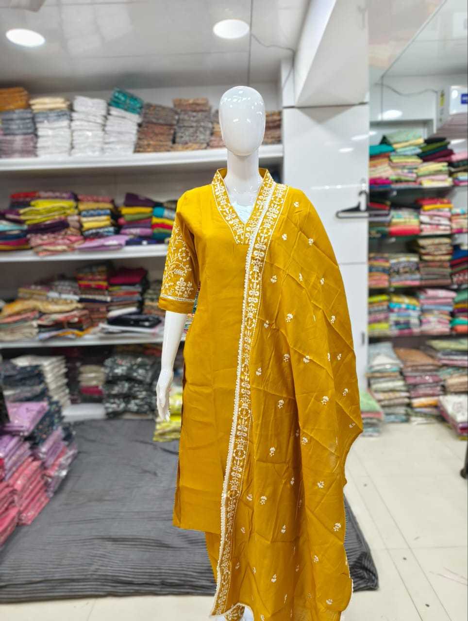 YNF COTTON KESH257 TAC05 SUITS & DRESSES WHOLESALE DESIGNER WEDDING LADIES LONG COTTON SUITS MANUFACTURE - Deevit International