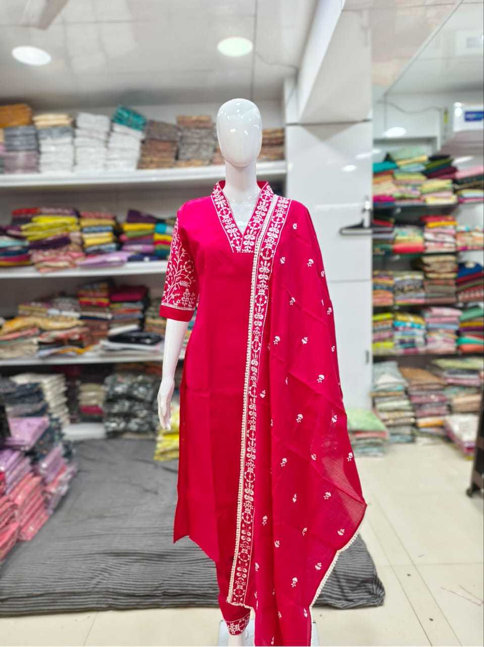 YNF COTTON KESH257 TAC05 SUITS & DRESSES WHOLESALE DESIGNER WEDDING LADIES LONG COTTON SUITS MANUFACTURE - Deevit International