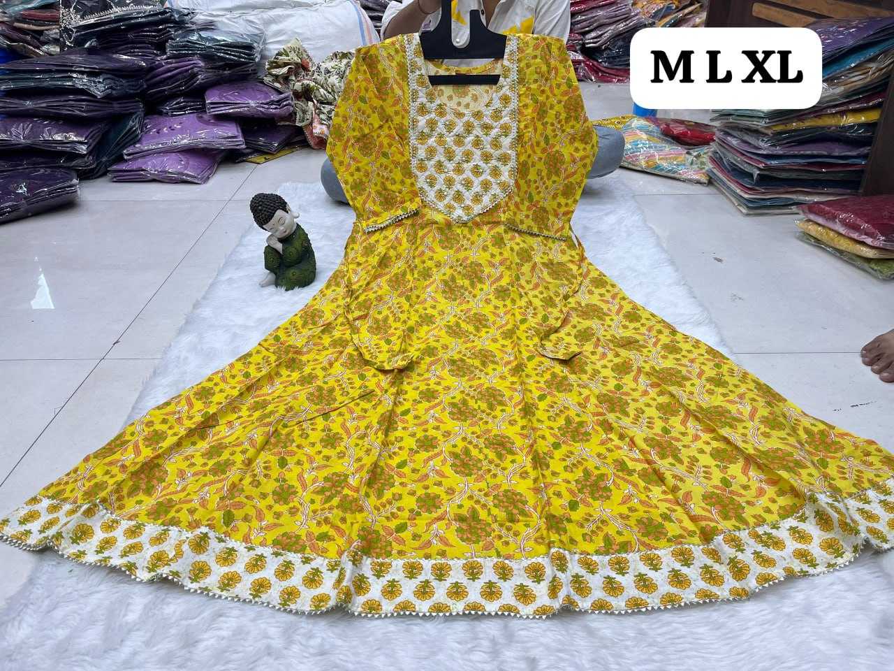 YNF COTTON KESH258 VDA40GOWNS WHOLESALE FANCY LONG PRINTED GOWNS MANUFACTURER - Deevit International