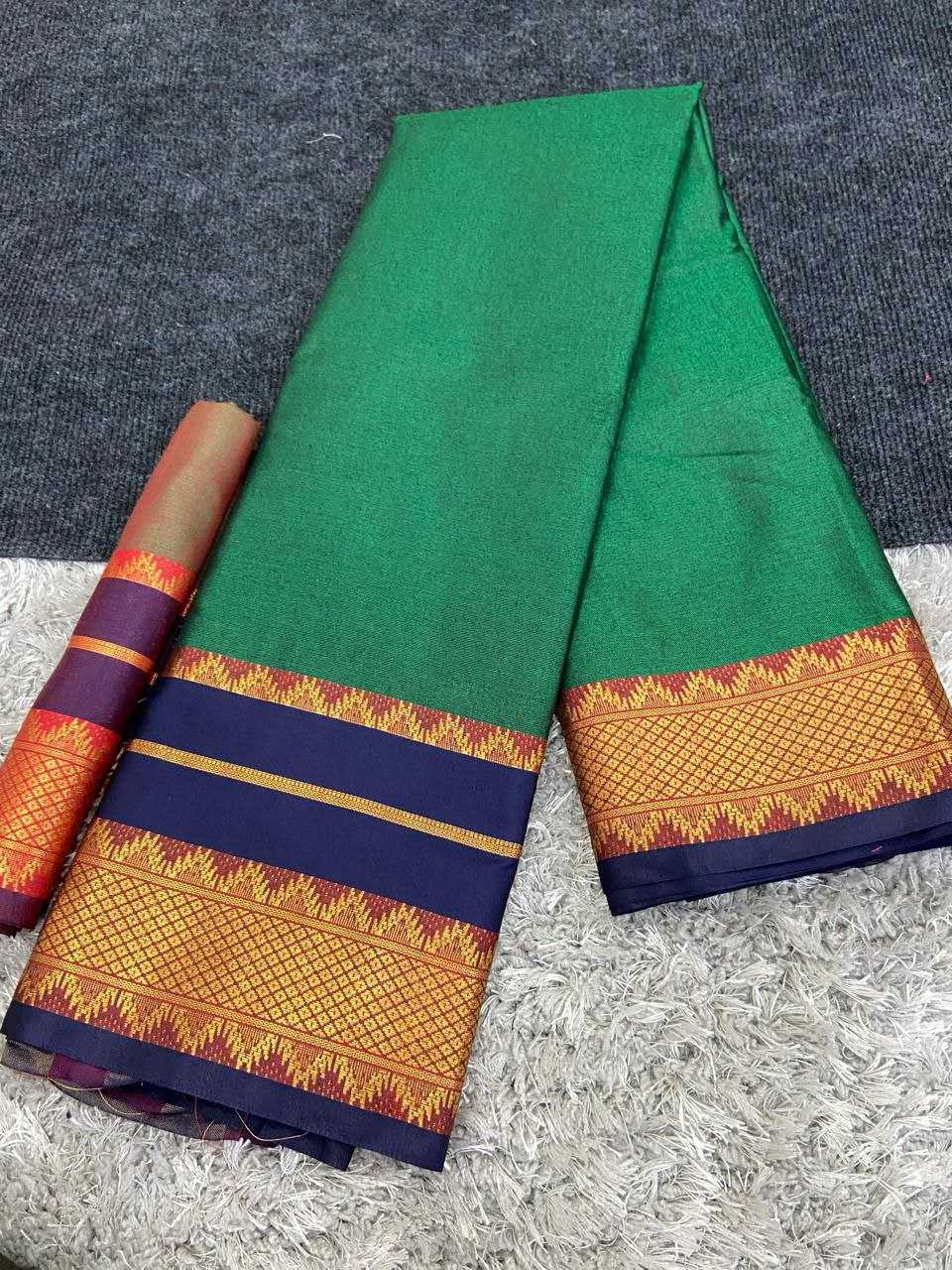 YNF COTTON SILK KESH245 RNF03 SAREES WHOLESALE JACQUARD ZARI BORDER COTTON SILK SAREES MANUFACTURER - Deevit International