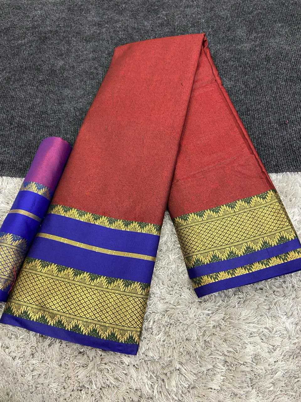 YNF COTTON SILK KESH245 RNF03 SAREES WHOLESALE JACQUARD ZARI BORDER COTTON SILK SAREES MANUFACTURER - Deevit International