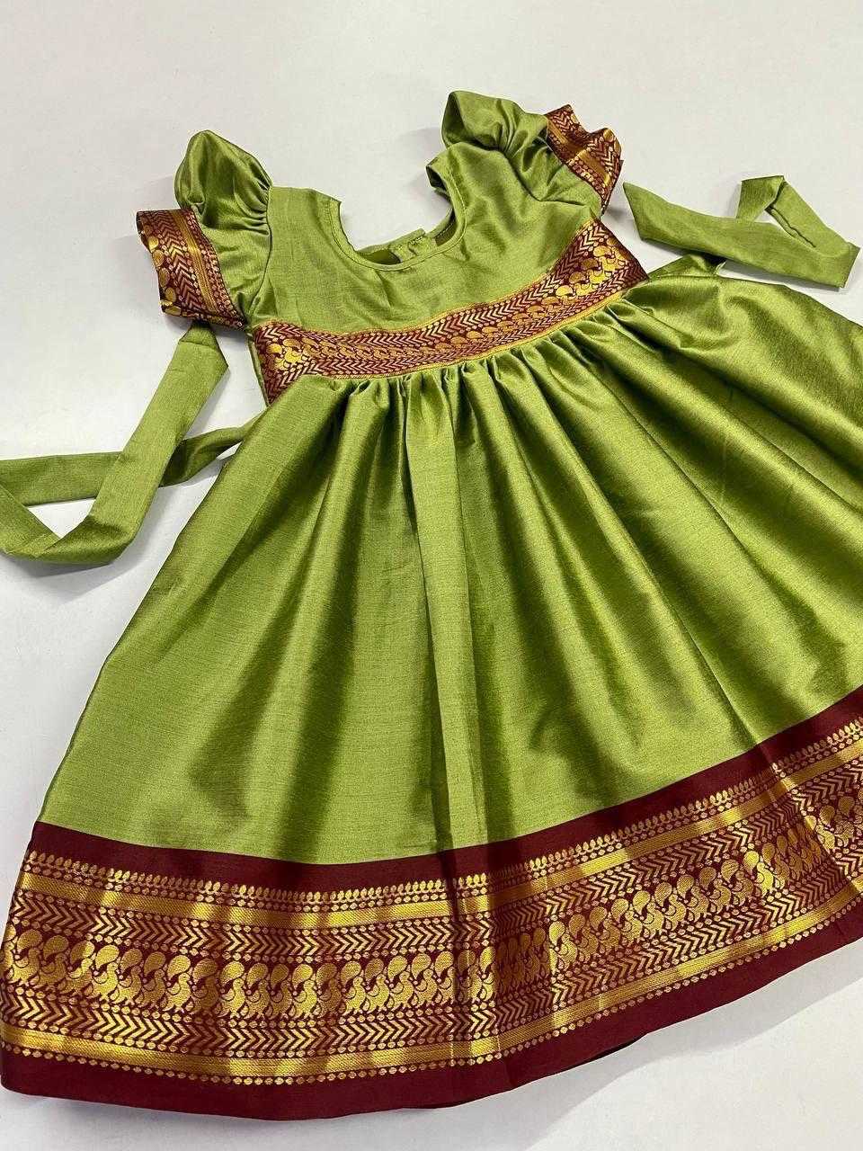 YNF COTTON SILK RIN192 8056 KIDS WEAR WHOLESALE KIDS FROCKS KIDS ETHIC WEAR KIDS FESTIVE WEAR KIDS KIDS PARTY WEAR ETHNIC MANUFACTURER - Deevit International