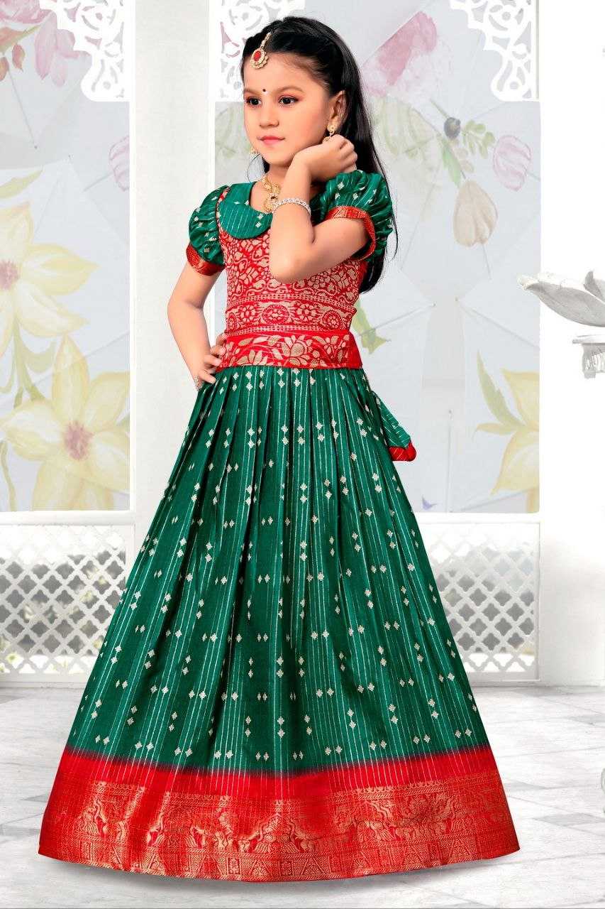 YNF DOLA SILK KESH189 VET15 KIDS WEAR WHOLESALE KIDS LEHENGA KIDS TRADITIONAL OUTFITS KIDS LEHENGA CHOLI KIDS FESTIVE WEAR KIDS WEDDING OUTFITS MANUFACTURER - Deevit International