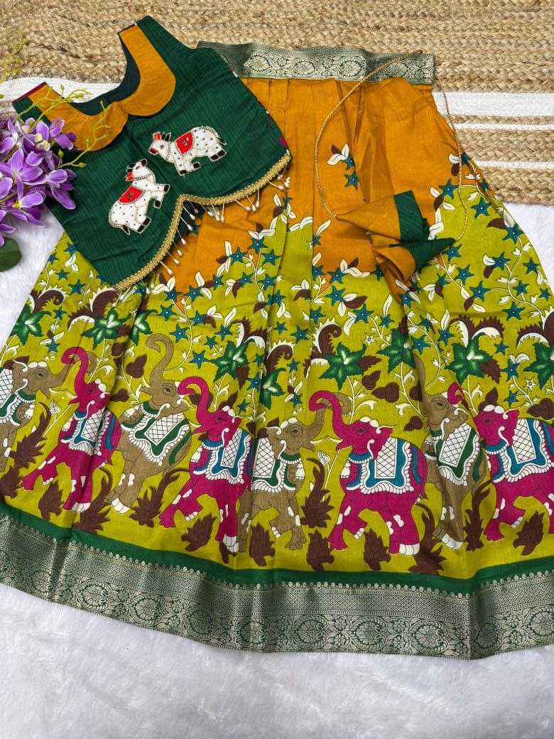 YNF DOLA SILK KESH189 VET18 KIDS WEAR WHOLESALE KIDS LEHENGA KIDS TRADITIONAL OUTFITS KIDS LEHENGA CHOLI KIDS FESTIVE WEAR KIDS WEDDING OUTFITS MANUFACTURER - Deevit International