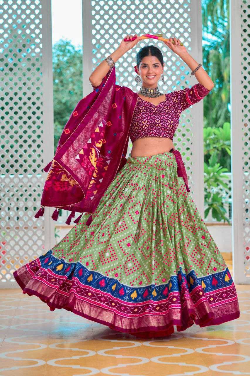 YNF DOLA SILK KESH243 Amisha LEHENGAS WHOLESALE SILK PRINTED LEHENGA WITH DUPTTA LEHENGAS MANUFACTURER - Deevit International