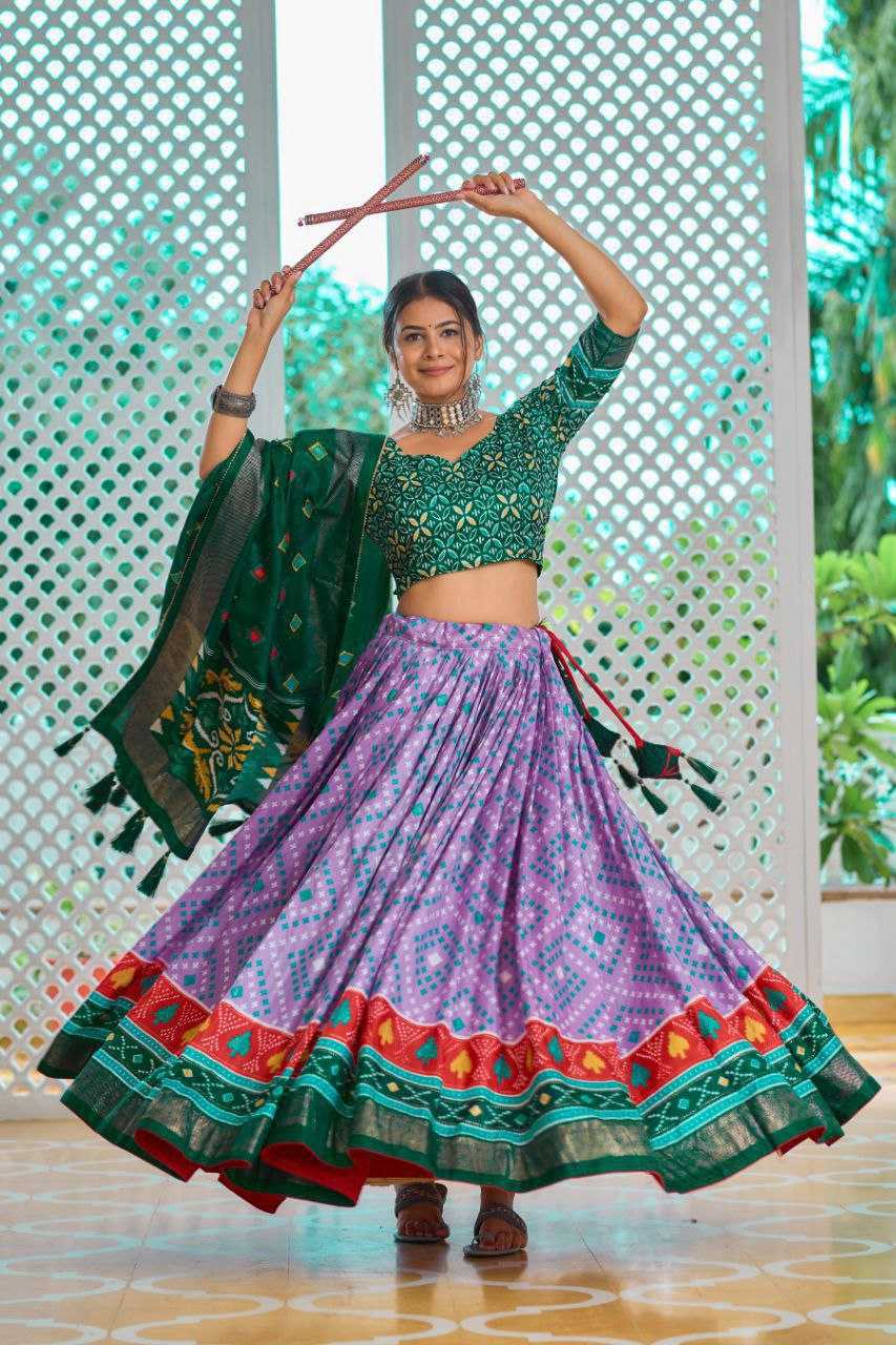 YNF DOLA SILK KESH243 Amisha LEHENGAS WHOLESALE SILK PRINTED LEHENGA WITH DUPTTA LEHENGAS MANUFACTURER - Deevit International