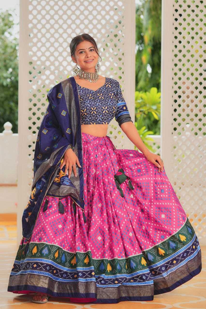 YNF DOLA SILK KESH243 Amisha LEHENGAS WHOLESALE SILK PRINTED LEHENGA WITH DUPTTA LEHENGAS MANUFACTURER - Deevit International