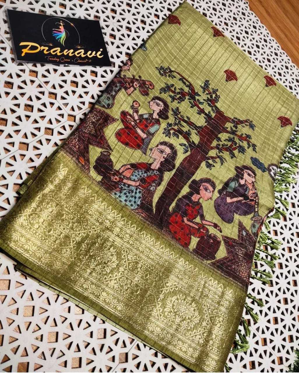 YNF DOLA SILK RIN149 MKD158 SILK SAREES WHOLESALE DOLA SILK ZARI BORDER SILK KALAMKARI SILK SAREES MANUFACTURER - Deevit International