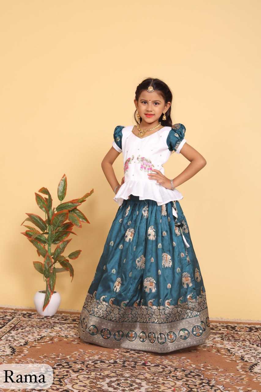 YNF DOLA SILK RIN192 8059 KIDS WEAR WHOLESALE KIDS LEHENGA KIDS TRADITIONAL OUTFITS KIDS LEHENGA CHOLI KIDS FESTIVE WEAR KIDS WEDDING OUTFITS MANUFACTURER - Deevit International