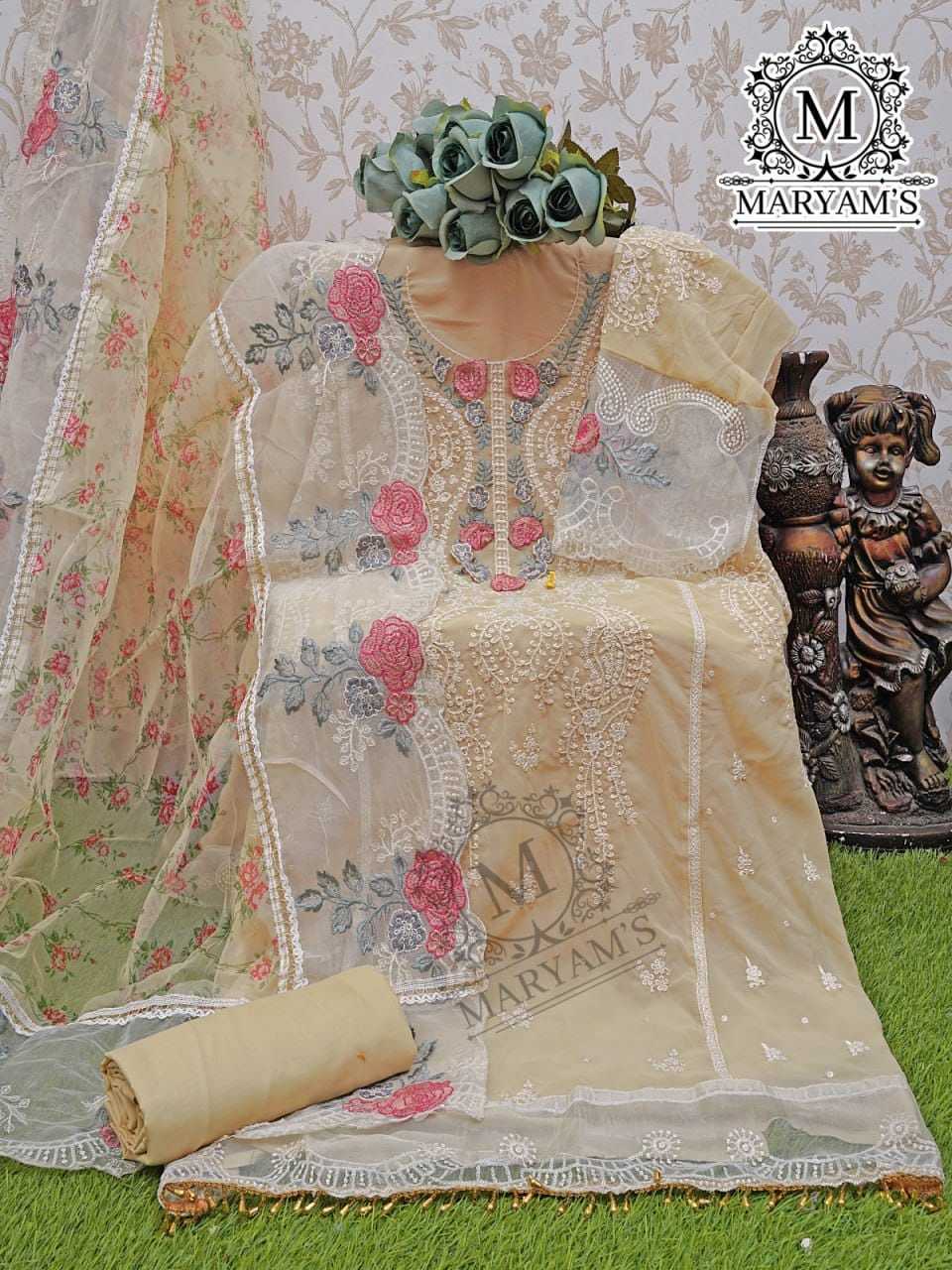 YNF GAUX GEORGETTE RIN129 163 SUITS & DRESSES WHOLESALE UNSTITCHED SUITS MANUFACTURER - Deevit International