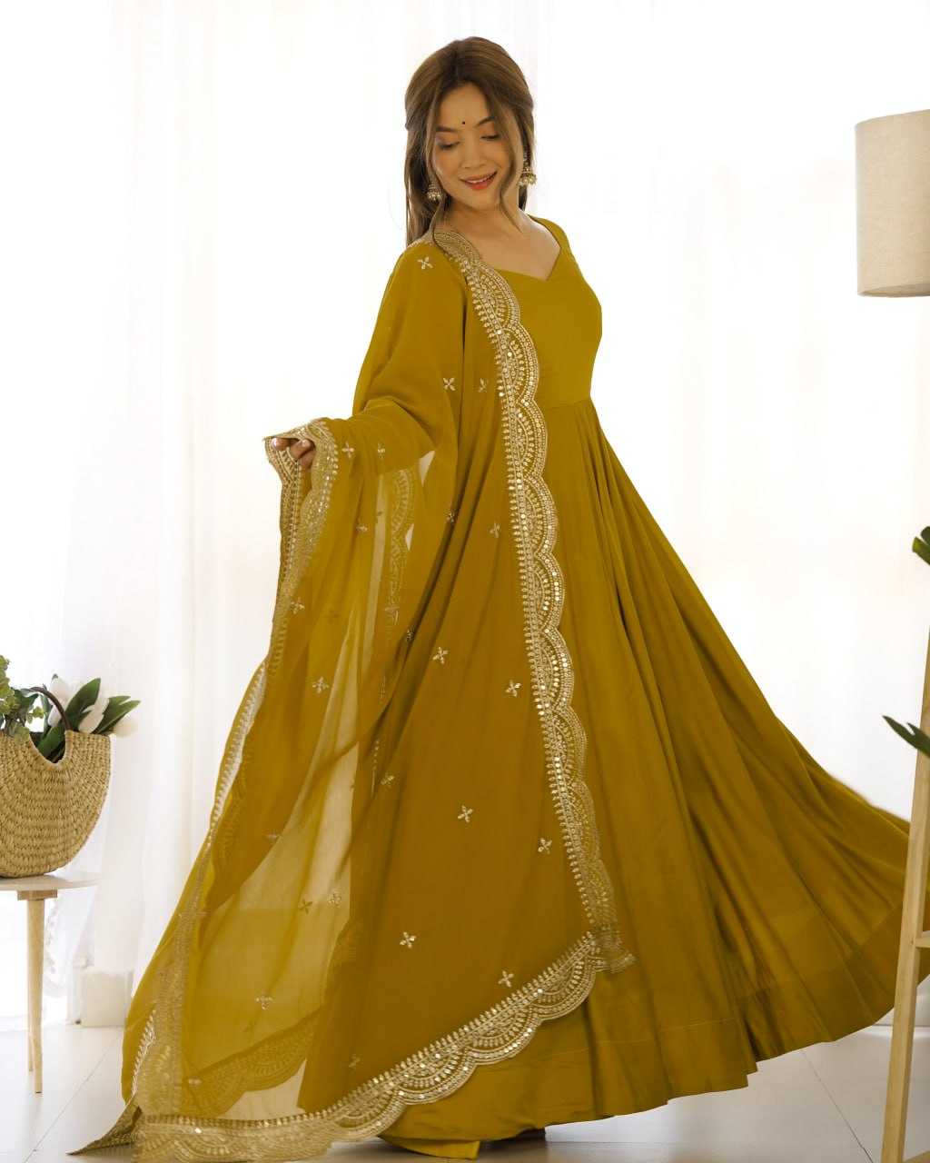 YNF HEAVY ROMAN SILK KESH229 44 GOWNS WHOLESALE FANCY ANARKALI SILK GOWNS MANUFACTURER - Deevit International