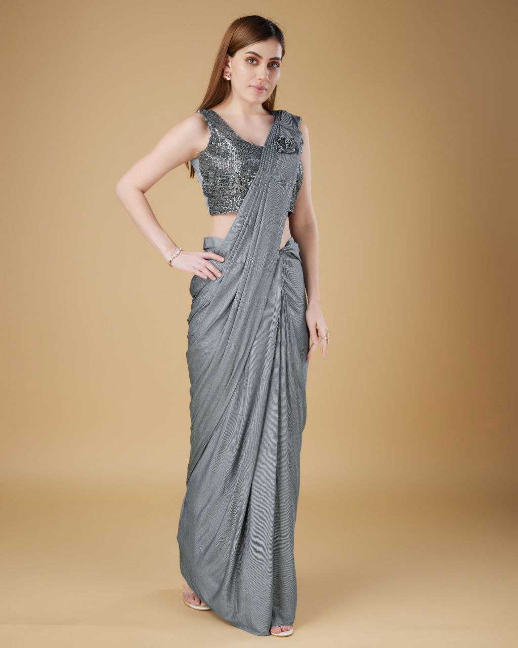 YNF IMPORDET RIN195 101113 SAREES WHOLESALE SEQUIN PARTY WEAR READY TO WEAR SAREES MANUFACTURER - Deevit International