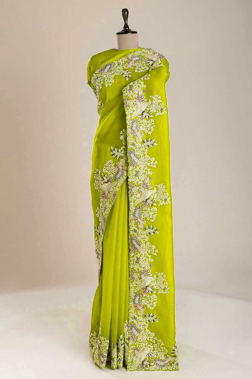 YNF JIMMY CHOO RIN134 0306 SAREES WHOLESALE SEQUENCE CUT WORK EMBROIDERED JIMMY CHOO SAREES MANUFACTURER - Deevit International