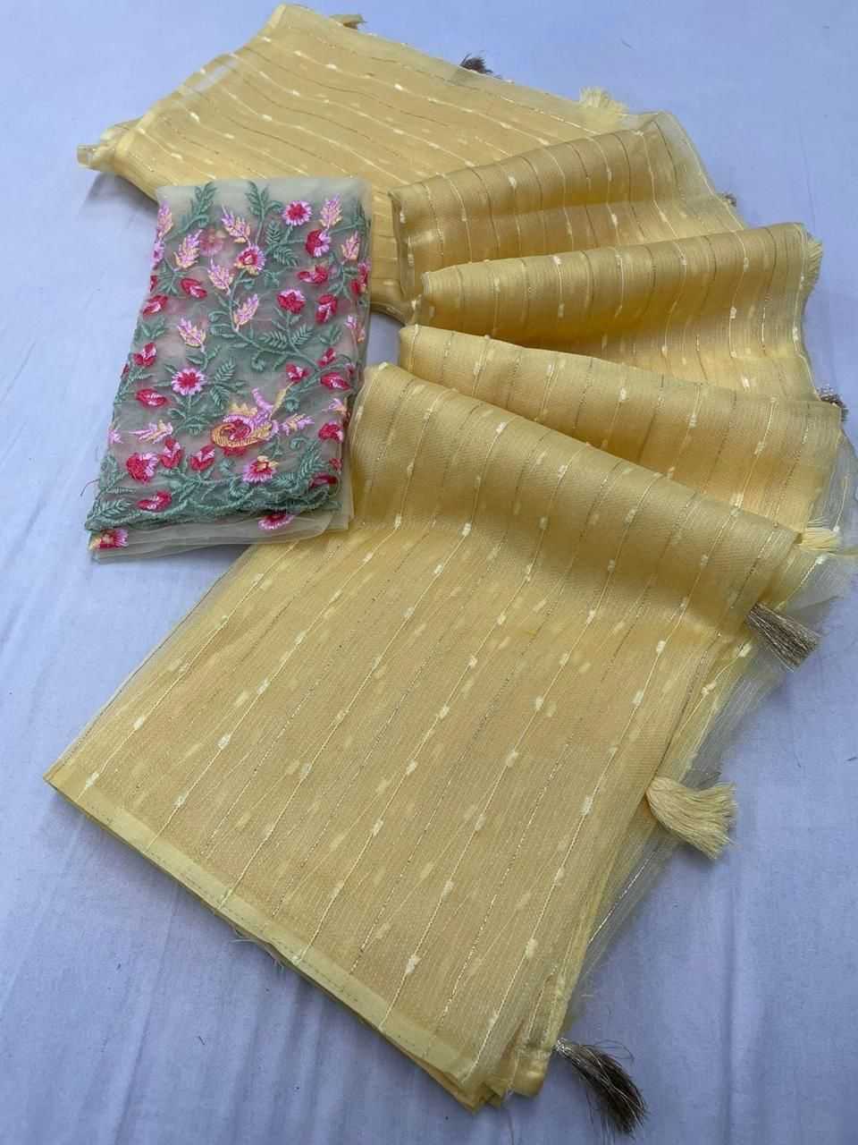 YNF JUTE KESH255 ETF04 SAREES WHOLESALE SEQUENCE TRADITIONAL EMBROIDERY LADIES SAREES MANUFACTURER - Deevit International