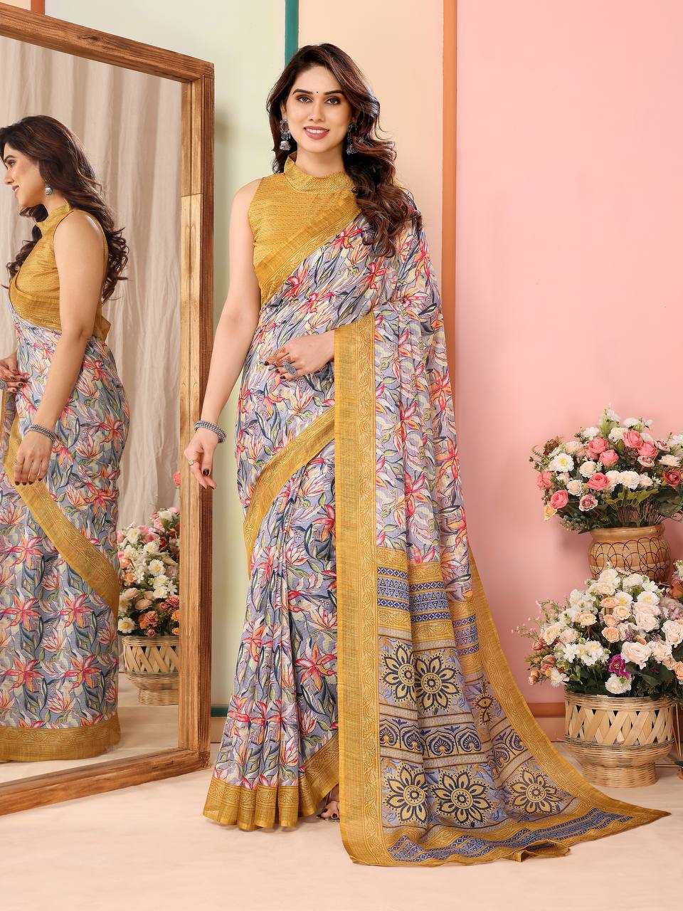 YNF KOTA SILK KESH245 RNF11 SAREES WHOLESALE KOTA DORIA LADIES PRINTED SAREES MANUFACTURER - Deevit International