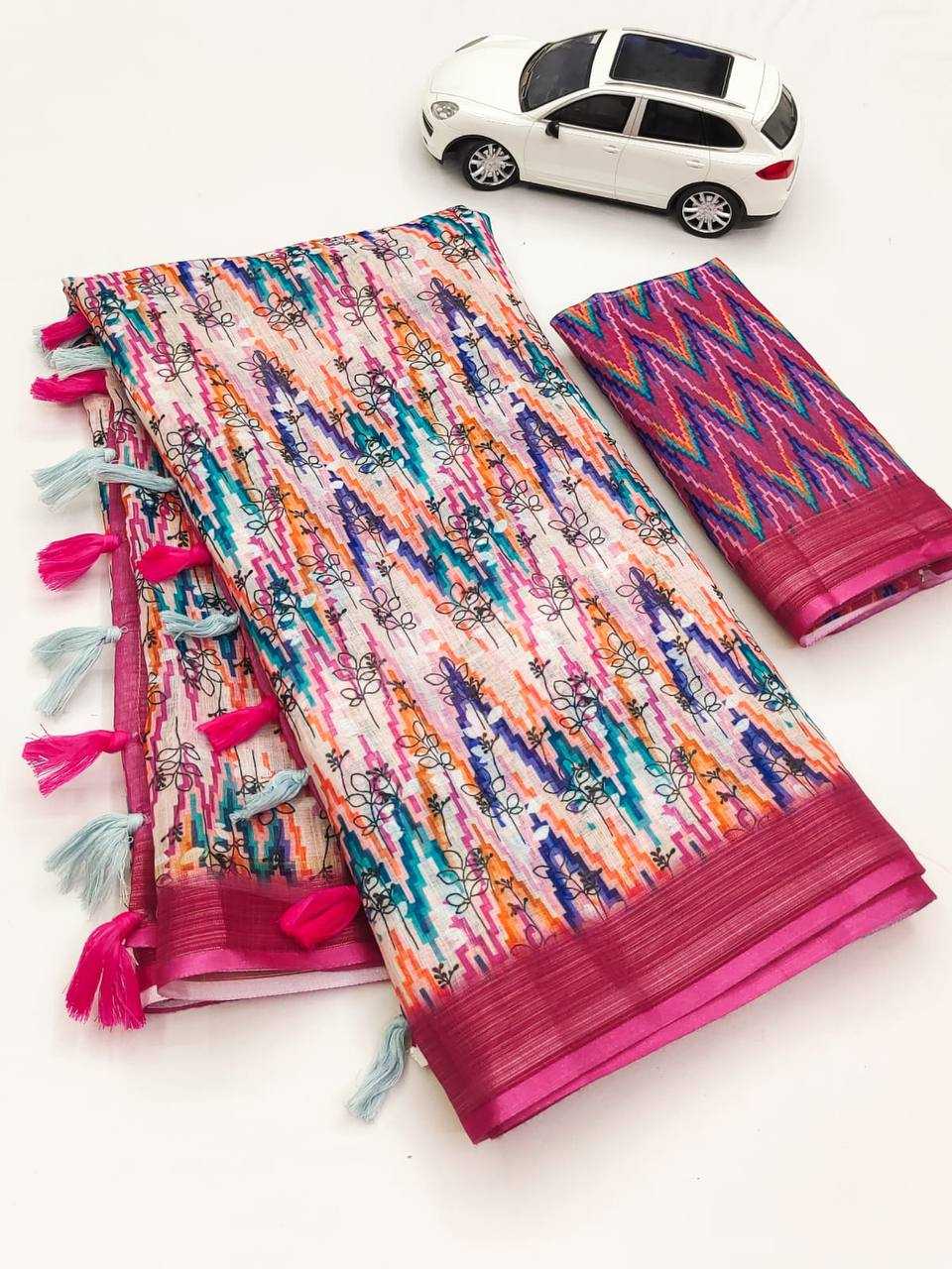 YNF LINEN KESH255 ETF08 SAREES WHOLESALE OFFICE WEAR COTTON PRINTED LINEN SAREES MANUFACTURER - Deevit International