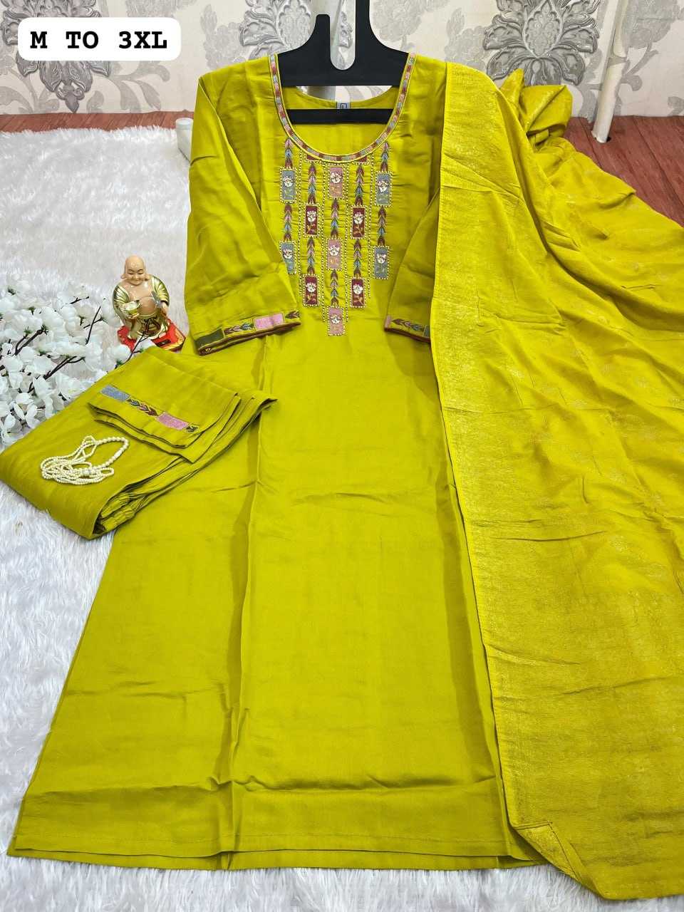 YNF MUSLIN KESH256 RNF12 SUITS & DRESSES WHOLESALE DESIGNER SUIT WEDDING LADIES SILK SUITS MANUFACTURE - Deevit International