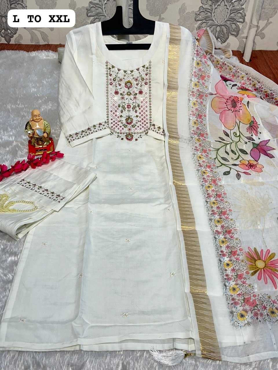 YNF MUSLIN KESH256 RNF12 SUITS & DRESSES WHOLESALE DESIGNER SUIT WEDDING LADIES SILK SUITS MANUFACTURE - Deevit International