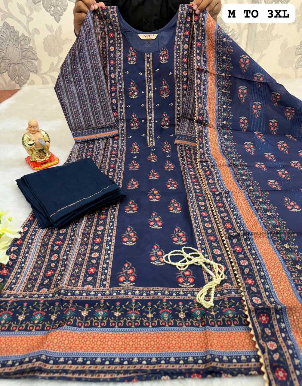 YNF MUSLIN KESH256 RNF21 SUITS & DRESSES WHOLESALE DESIGNER PRINTED CHANDERI WEDDING LADIES SILK SUITS MANUFACTURE - Deevit International