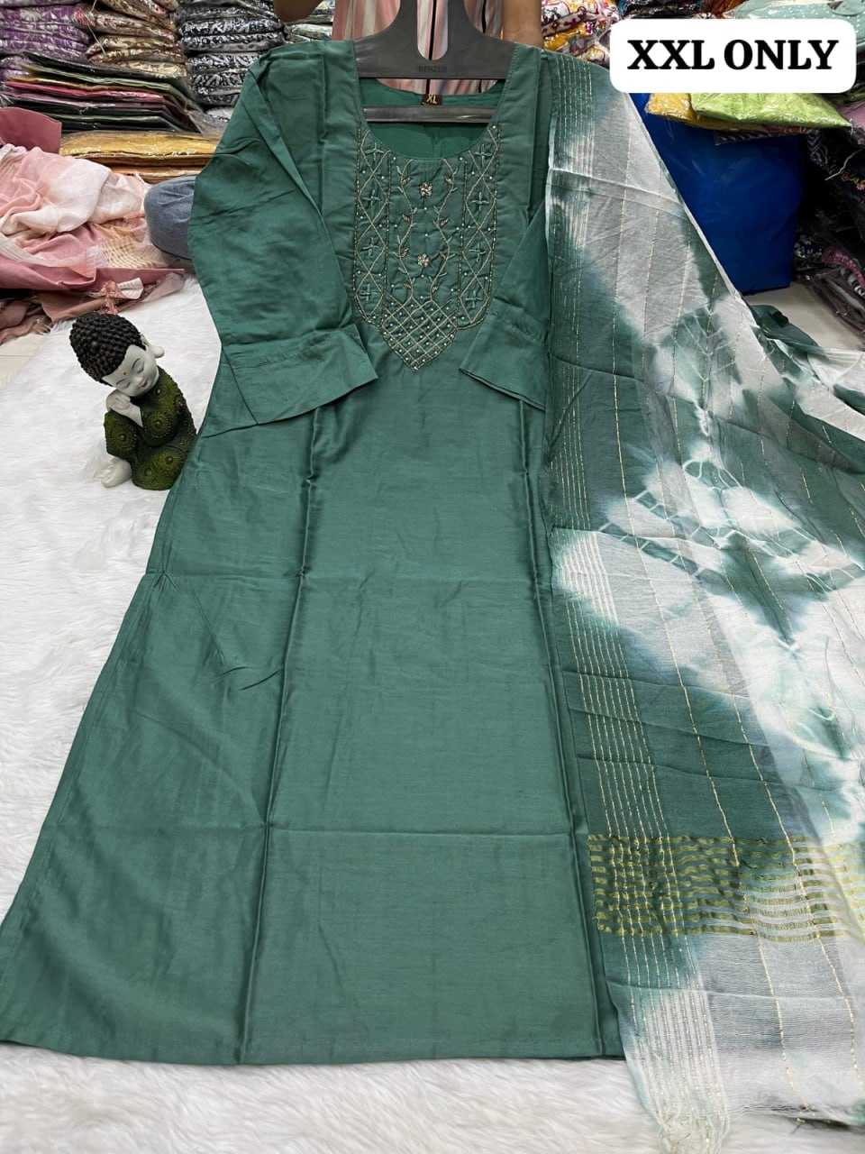 YNF MUSLIN KESH258 VDA15 UITS & DRESSES WHOLESALE DESIGNER SUIT WEDDING LADIES SILK SUITS MANUFACTURE - Deevit International