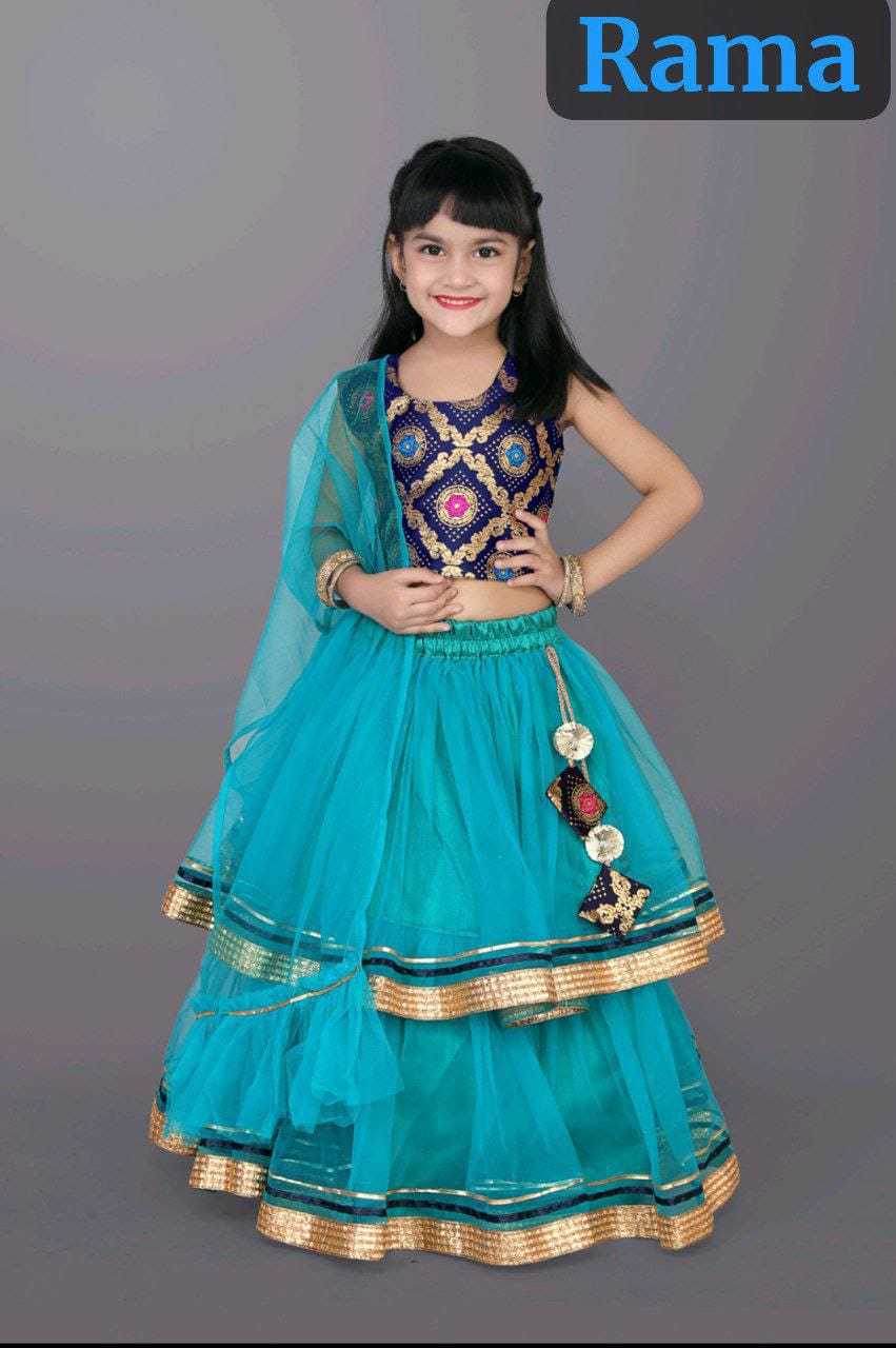 YNF NET KESH255 ETF16 KIDS WEAR WHOLESALE KIDS LEHENGA KIDS LEHENGA CHOLI KIDS FESTIVE WEAR KIDS WEDDING OUTFITS MANUFACTURER - Deevit International