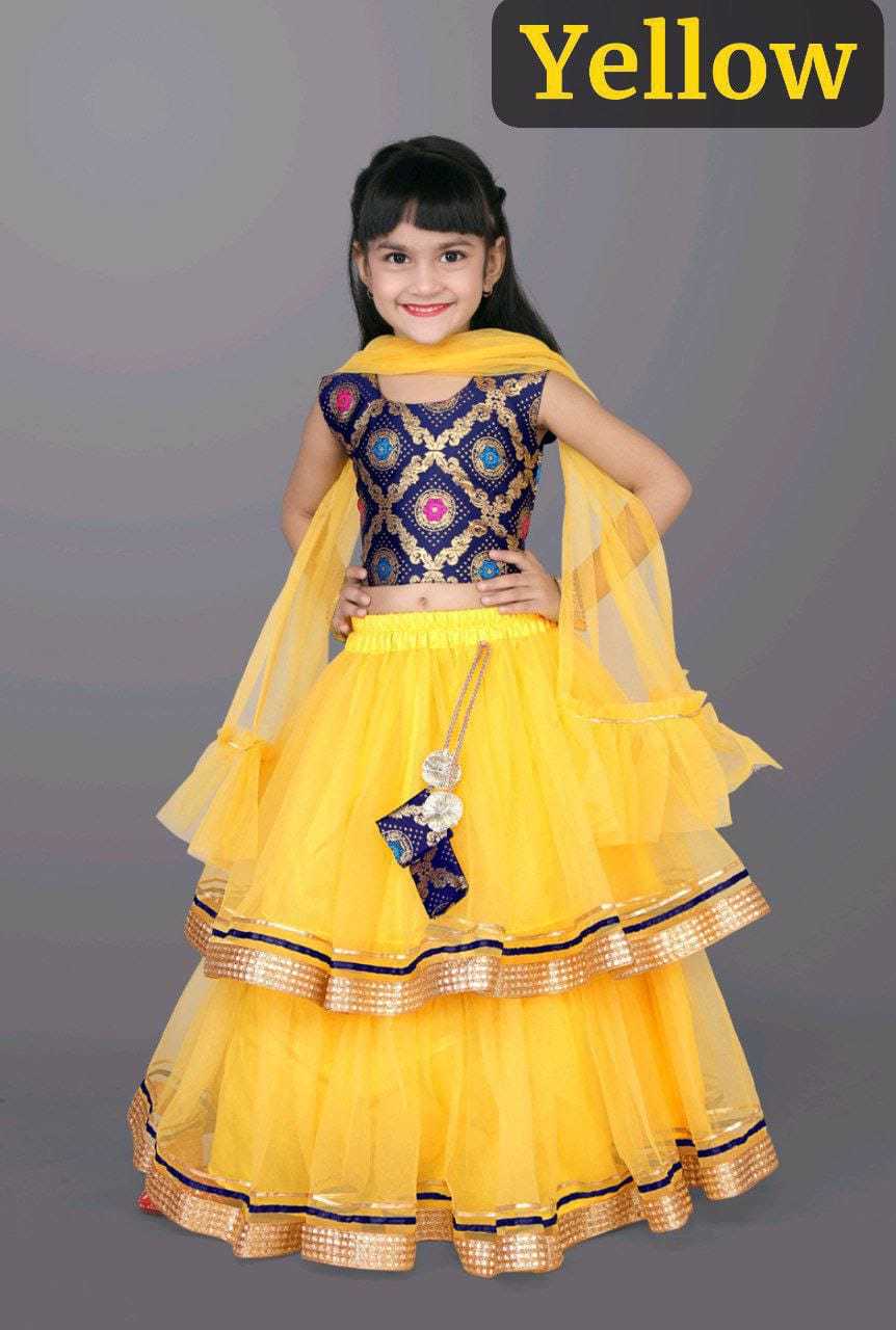 YNF NET KESH255 ETF16 KIDS WEAR WHOLESALE KIDS LEHENGA KIDS LEHENGA CHOLI KIDS FESTIVE WEAR KIDS WEDDING OUTFITS MANUFACTURER - Deevit International