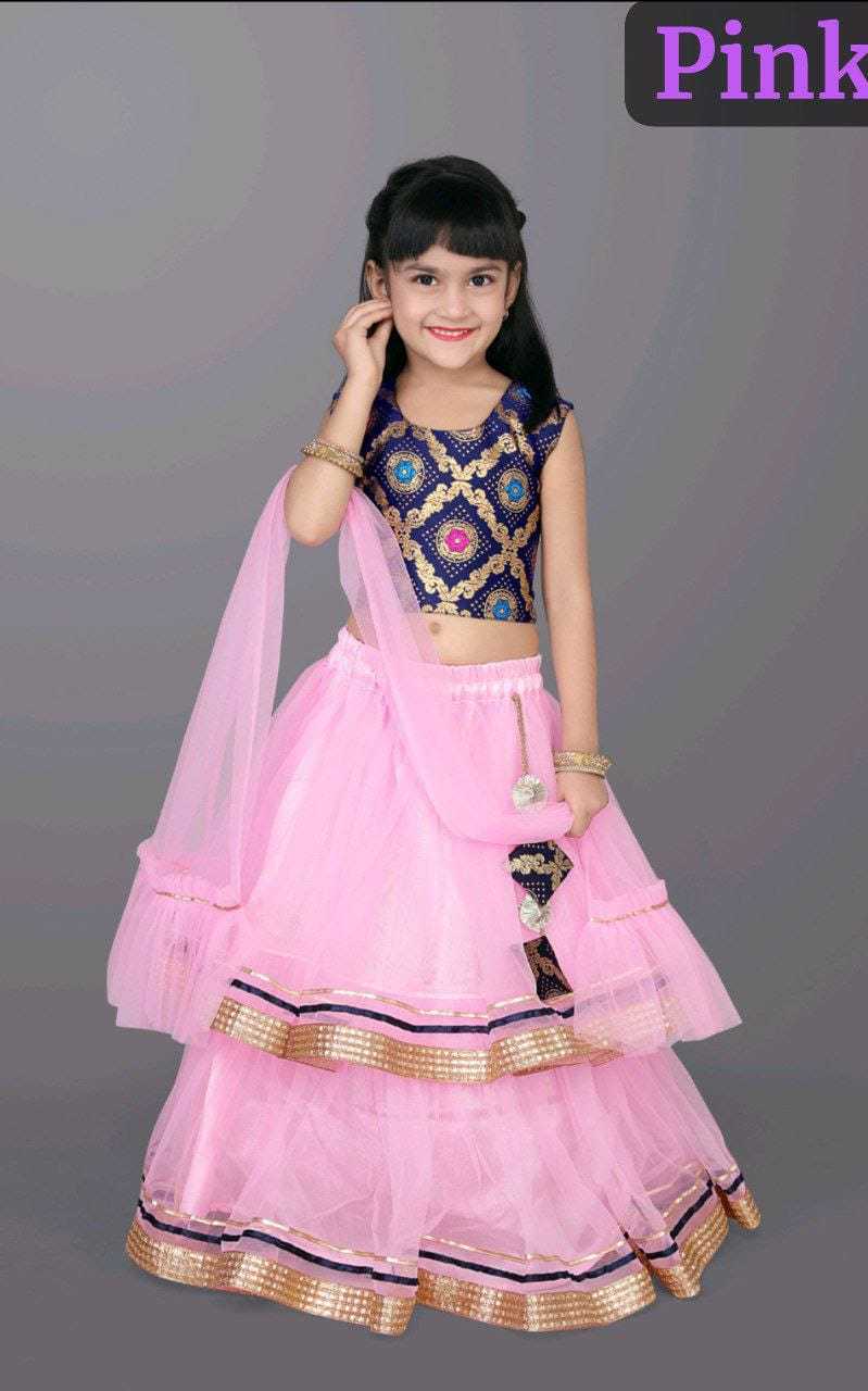 YNF NET KESH255 ETF16 KIDS WEAR WHOLESALE KIDS LEHENGA KIDS LEHENGA CHOLI KIDS FESTIVE WEAR KIDS WEDDING OUTFITS MANUFACTURER - Deevit International