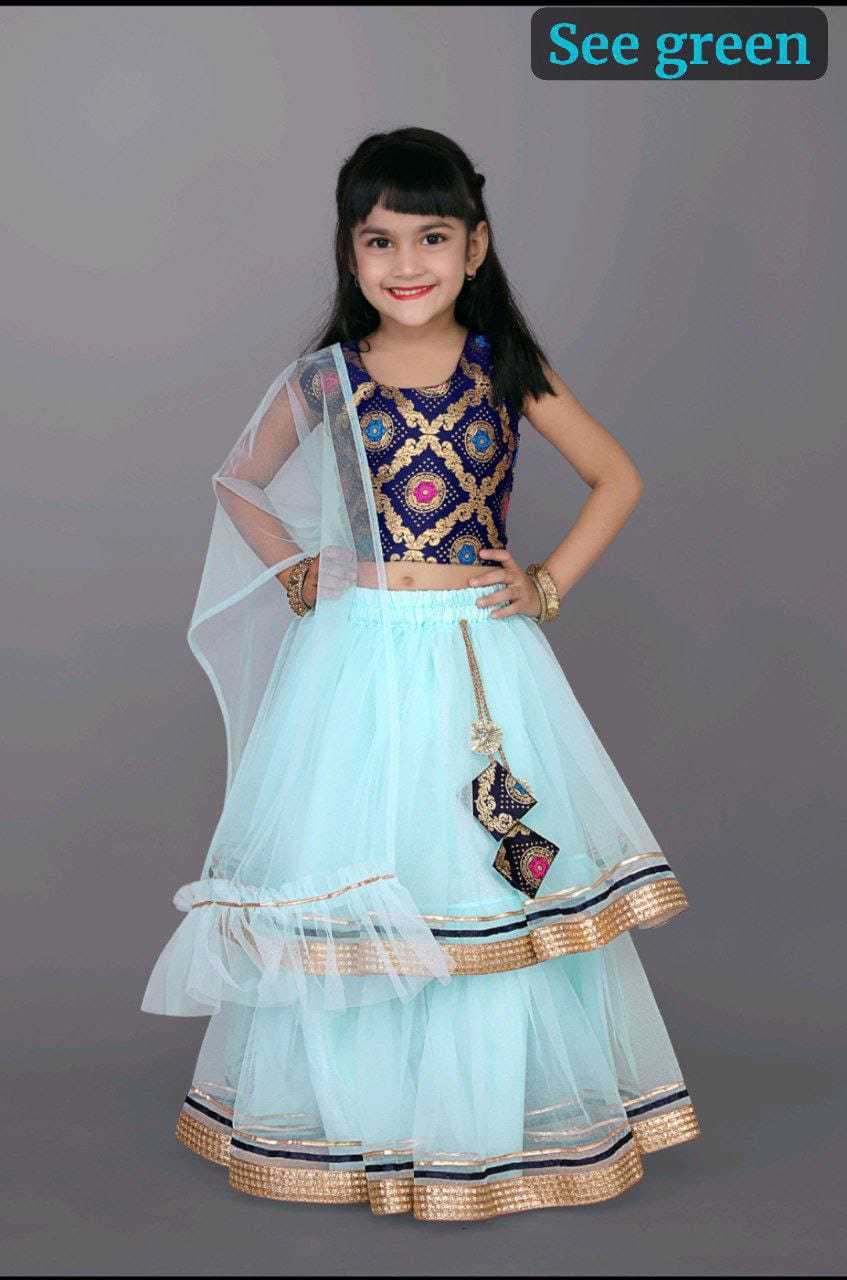 YNF NET KESH255 ETF16 KIDS WEAR WHOLESALE KIDS LEHENGA KIDS LEHENGA CHOLI KIDS FESTIVE WEAR KIDS WEDDING OUTFITS MANUFACTURER - Deevit International