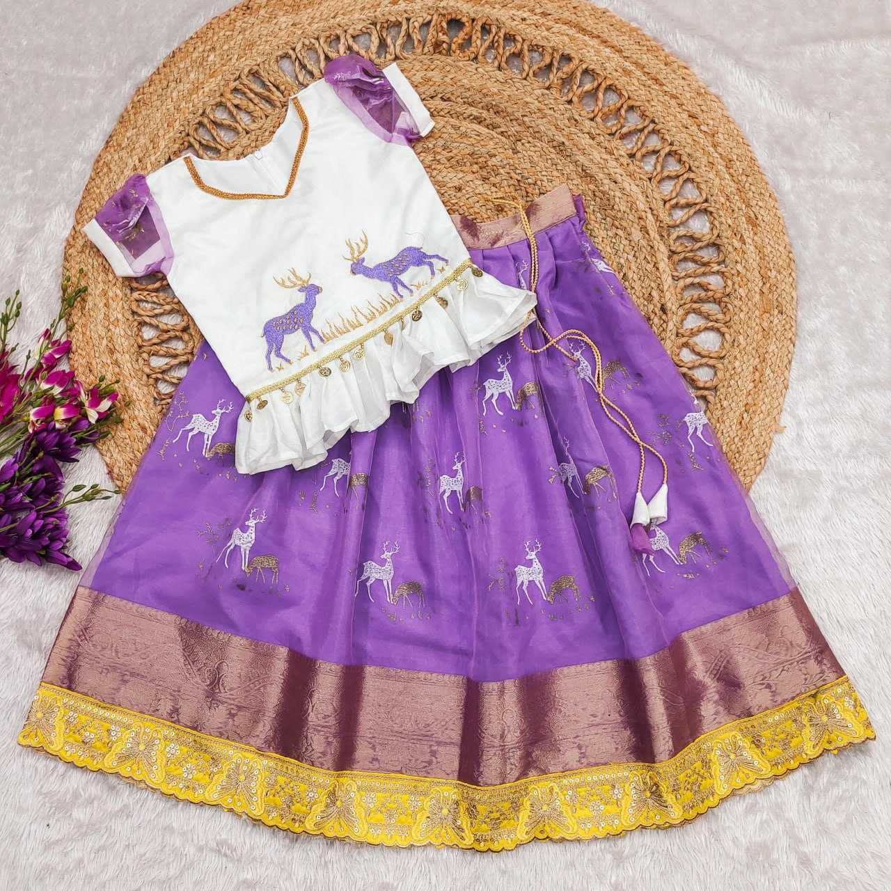 YNF ORGANZA RIN192 8052 KIDS WEAR WHOLESALE KIDS LEHENGA KIDS TRADITIONAL OUTFITS KIDS LEHENGA CHOLI KIDS FESTIVE WEAR KIDS WEDDING OUTFITS MANUFACTURER - Deevit International