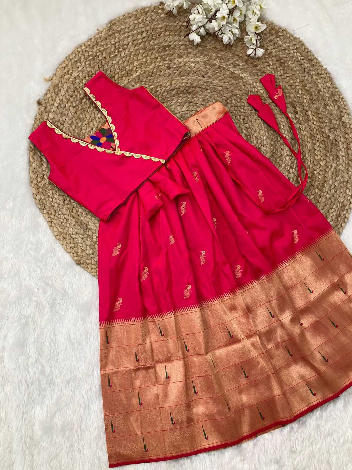 YNF PAITHANI SILK KESH238 RPF01 KIDS WEAR WHOLESALE KIDS LEHENGA TRADITIONAL OUTFITS KIDS LEHENGA FESTIVE WEAR KIDS WEDDING OUTFITS MANUFACTURER - Deevit International