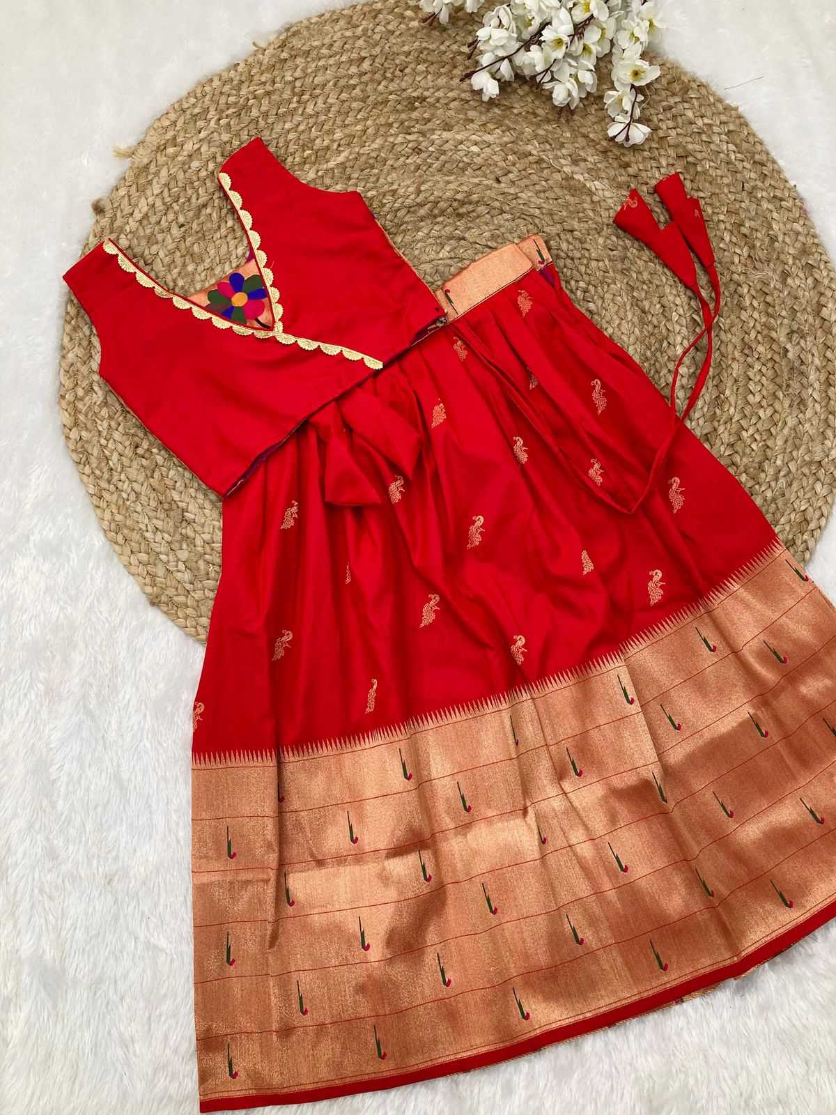 YNF PAITHANI SILK KESH238 RPF01 KIDS WEAR WHOLESALE KIDS LEHENGA TRADITIONAL OUTFITS KIDS LEHENGA FESTIVE WEAR KIDS WEDDING OUTFITS MANUFACTURER - Deevit International