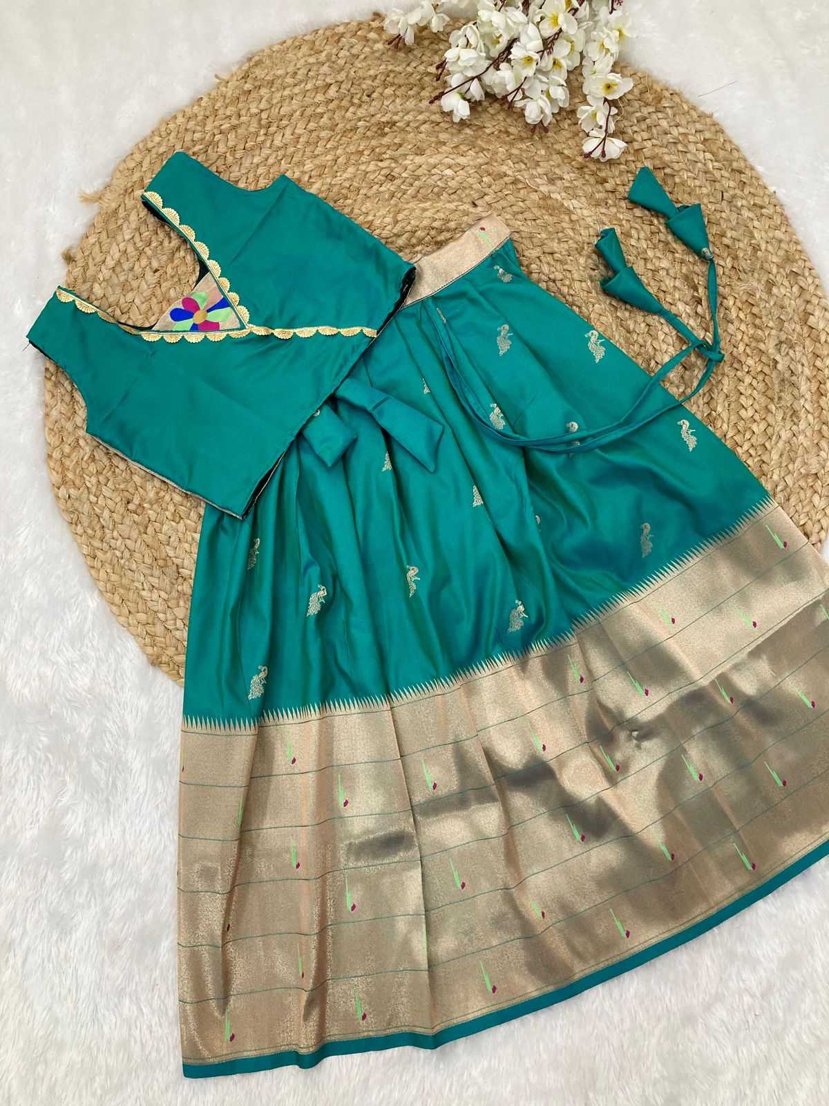 YNF PAITHANI SILK KESH238 RPF01 KIDS WEAR WHOLESALE KIDS LEHENGA TRADITIONAL OUTFITS KIDS LEHENGA FESTIVE WEAR KIDS WEDDING OUTFITS MANUFACTURER - Deevit International