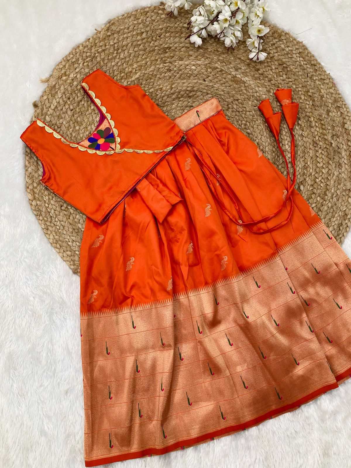 YNF PAITHANI SILK KESH238 RPF01 KIDS WEAR WHOLESALE KIDS LEHENGA TRADITIONAL OUTFITS KIDS LEHENGA FESTIVE WEAR KIDS WEDDING OUTFITS MANUFACTURER - Deevit International