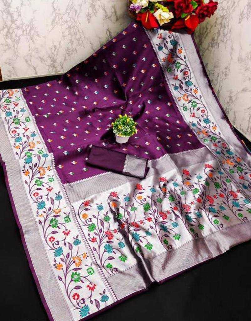 YNF PAITHANI SILK RIN179 774 SILK SAREES WHOLESALE BANARASI SILK PATHANI ZARI BORDER SILK SAREES MANUFACTURER - Deevit International