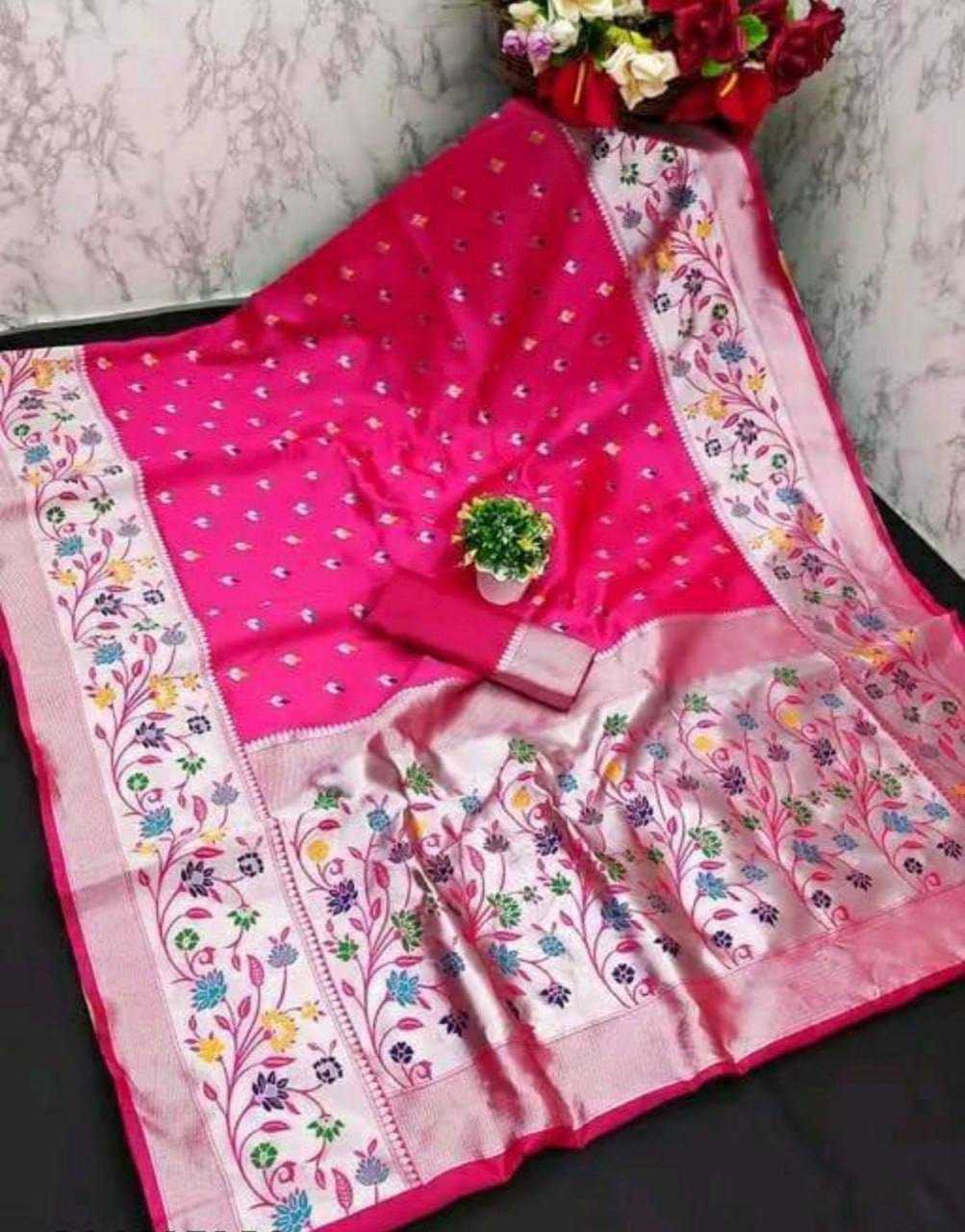 YNF PAITHANI SILK RIN179 774 SILK SAREES WHOLESALE BANARASI SILK PATHANI ZARI BORDER SILK SAREES MANUFACTURER - Deevit International