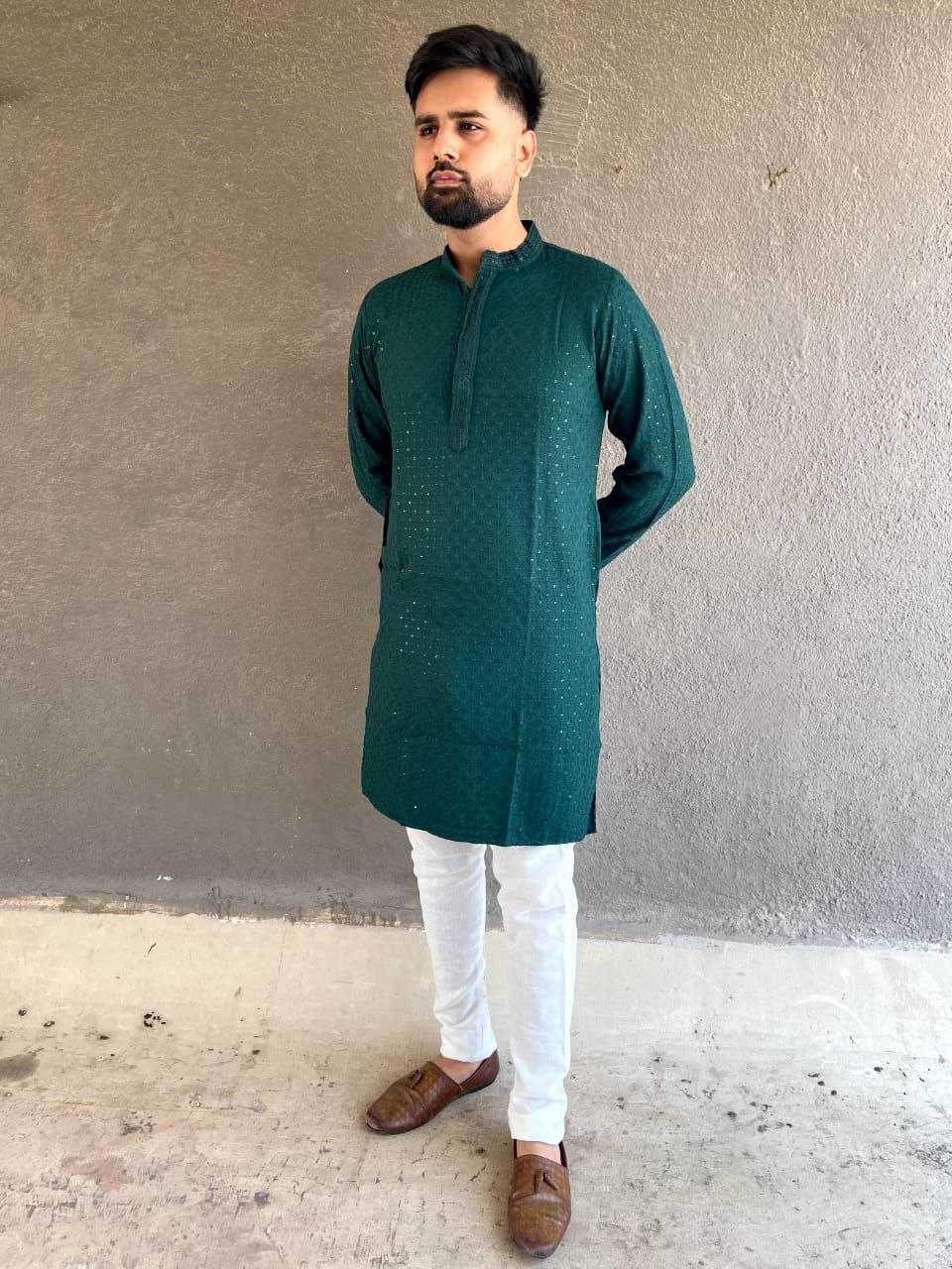 YNF RAYON KESH246 Chikan kurta MENS WEAR WHOLESALE MENS KURTA PAJAMA MEN CHIKAN KURTA EMANUFACTURER - Deevit International