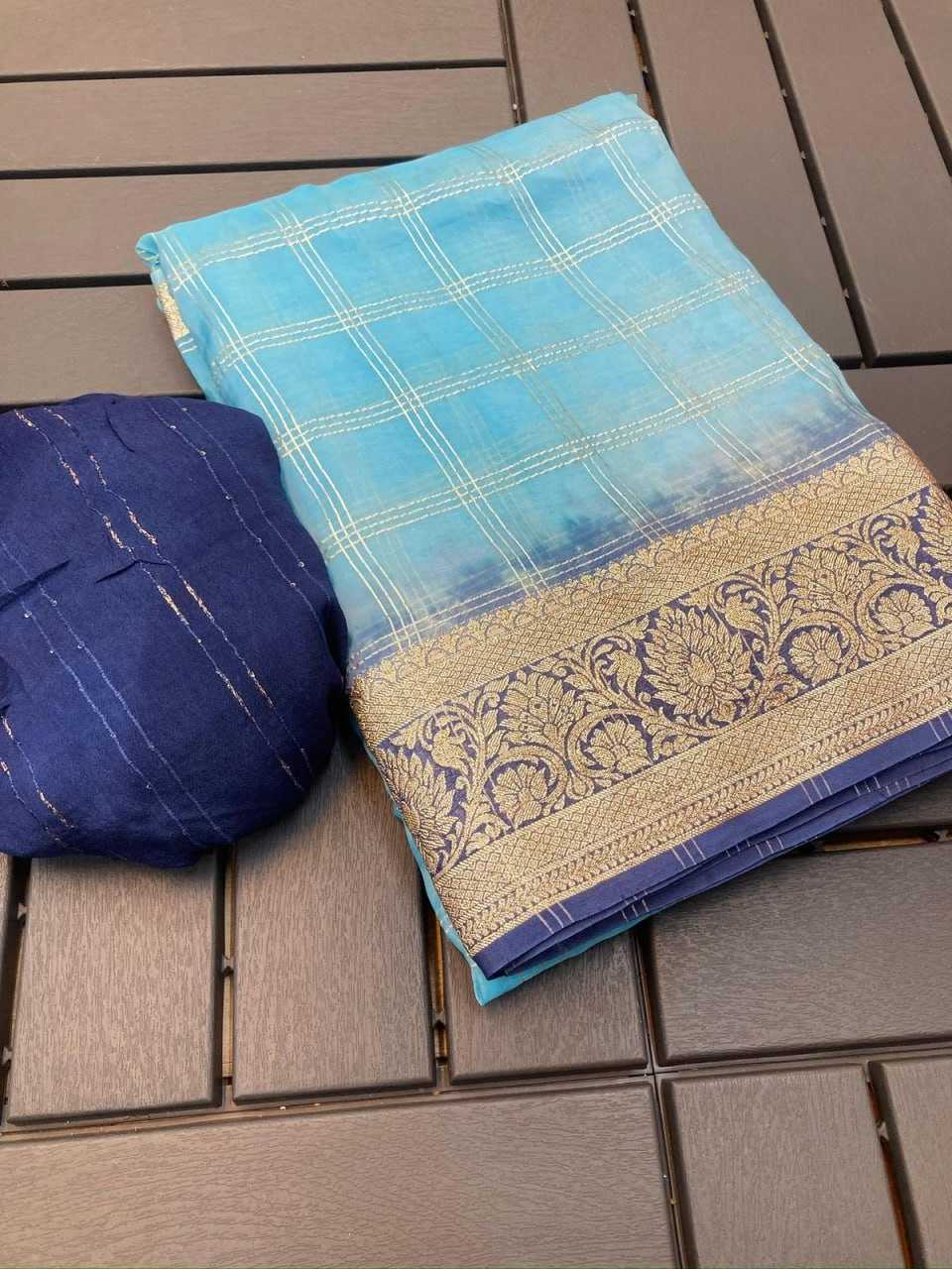 YNF RUSSIAN SILK KESH238 RPF03 SAREES WHOLESALE TRADITIONAL BANARASI SILK GOLD BORDER SILK SAREES MANUFACTURER - Deevit International