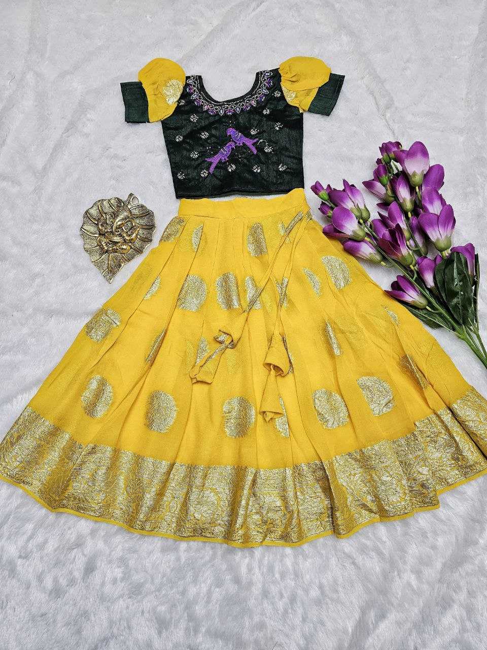 YNF SILK KIDS WEAR RIN161 RPVR2 WHOLESALE KIDS LEHENGA TRADITIONAL ETHNIC LEHENGA CHOLI KIDS FESTIVE BABY GIRL LEHANGA MANUFACTURER - Deevit International