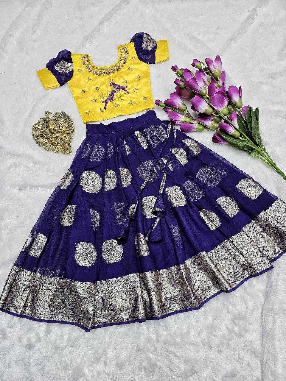 YNF SILK KIDS WEAR RIN161 RPVR2 WHOLESALE KIDS LEHENGA TRADITIONAL ETHNIC LEHENGA CHOLI KIDS FESTIVE BABY GIRL LEHANGA MANUFACTURER - Deevit International