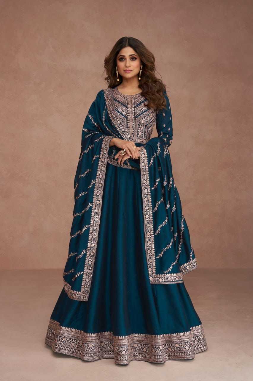 YNF SILK RIN129 9517  GOWNS WHOLESALE WEDIDING PRINTED LONG SILK GOWNS MANUFACTURER - Deevit International