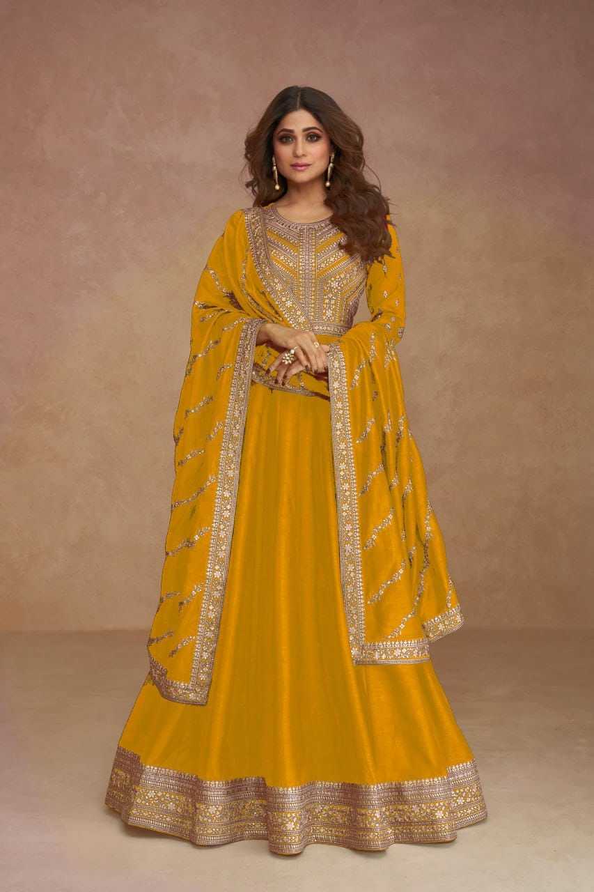 YNF SILK RIN129 9517  GOWNS WHOLESALE WEDIDING PRINTED LONG SILK GOWNS MANUFACTURER - Deevit International