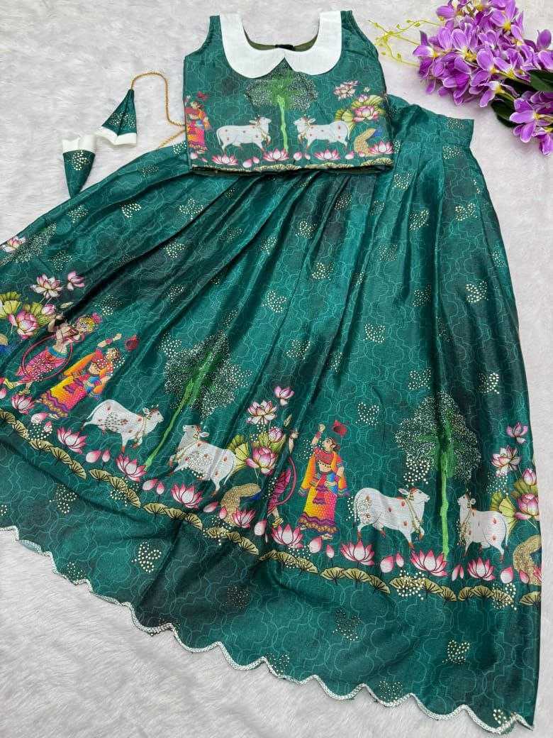 YNF SOFT CHINON KESH189 VET14 KIDS WEAR WHOLESALE KIDS LEHENGA KIDS TRADITIONAL OUTFITS KIDS LEHENGA CHOLI KIDS FESTIVE WEAR KIDS WEDDING OUTFITS MANUFACTURER - Deevit International