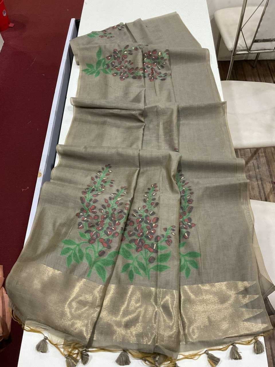 YNF SOFT MUGA SILK KESH171 MUGA COTTON TREE 3 WHOLESALE TRADITIONAL PRINTED SOFT COTTON SAREES MANUFACTURER - Deevit International