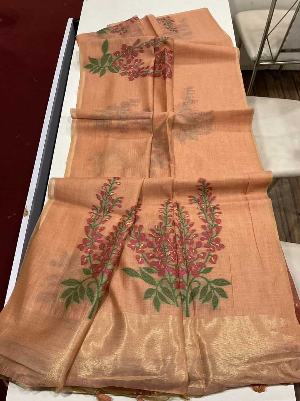 YNF SOFT MUGA SILK KESH171 MUGA COTTON TREE 3 WHOLESALE TRADITIONAL PRINTED SOFT COTTON SAREES MANUFACTURER - Deevit International