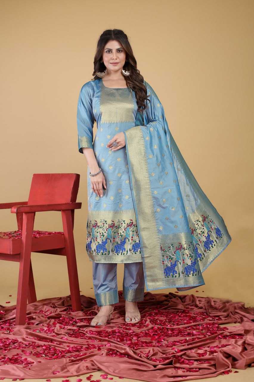 YNF SOFT SILK KESH234 DSF04 SUIT S DRESSES WHOLESALE UNSTITCHED SILK LADIES PRINTED SUITS MANUFACTURER - Deevit International