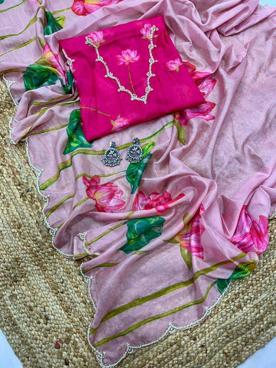 YNF SOFT SILK KESH250 RGF03 SAREES WHOLESALE PRINTED HAND WORK SILK SAREES MANUFACTURER - Deevit International